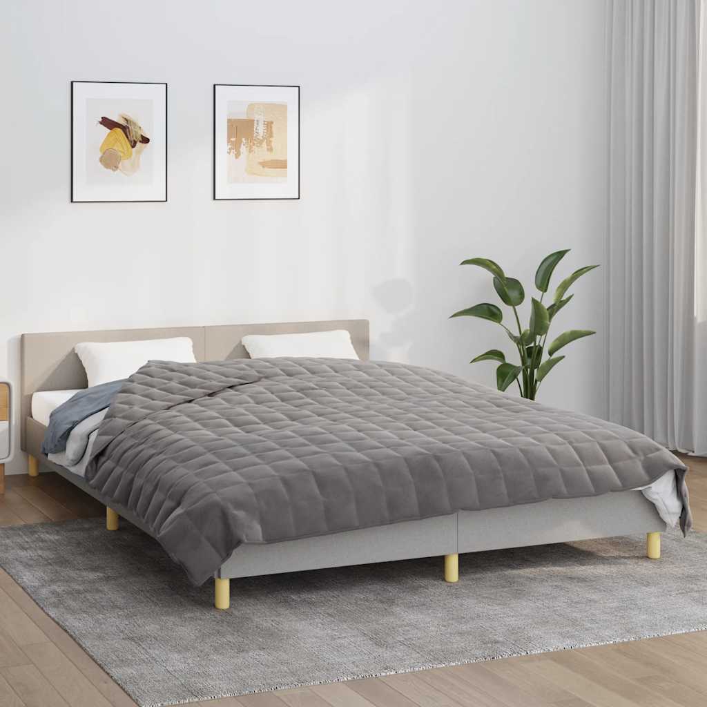 vidaXL Κουβέρτα Βαρύτητας Γκρι 200 x 225 εκ. 13 κ. Υφασμάτινη