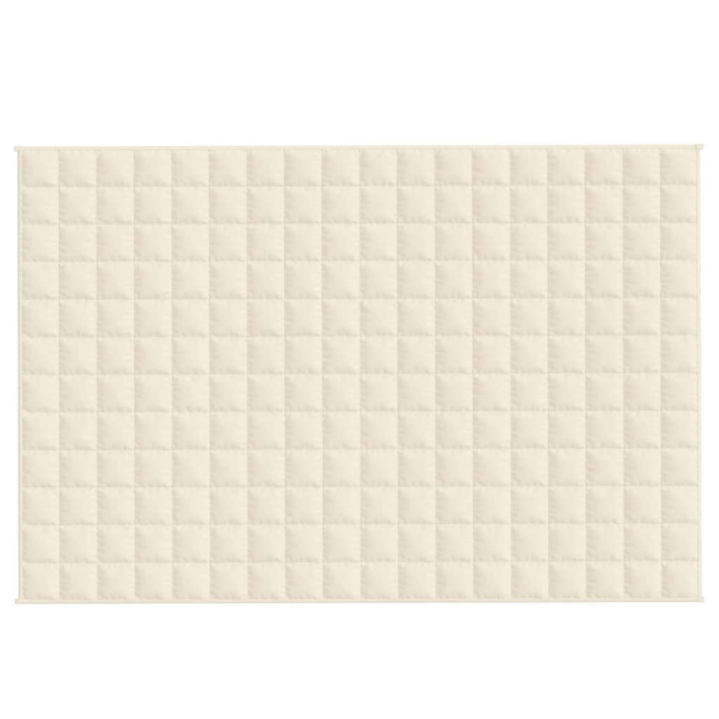 vidaXL Κουβέρτα Βαρύτητας Ανοιχτό Κρεμ 120 x 180 εκ. 5 κ. Υφασμάτινη
