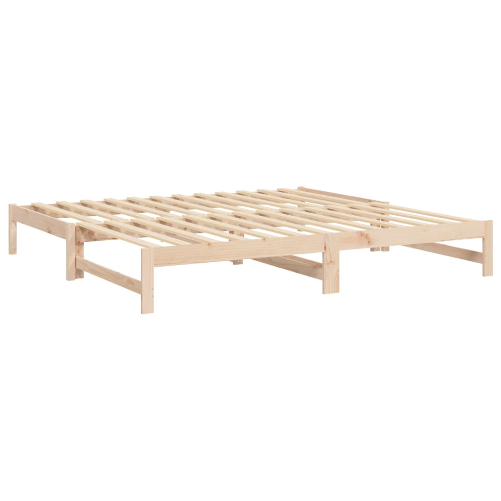vidaXL Καναπές Κρεβάτι Συρόμενος 2x(90x200) εκ. από Μασίφ Ξύλο Πεύκου