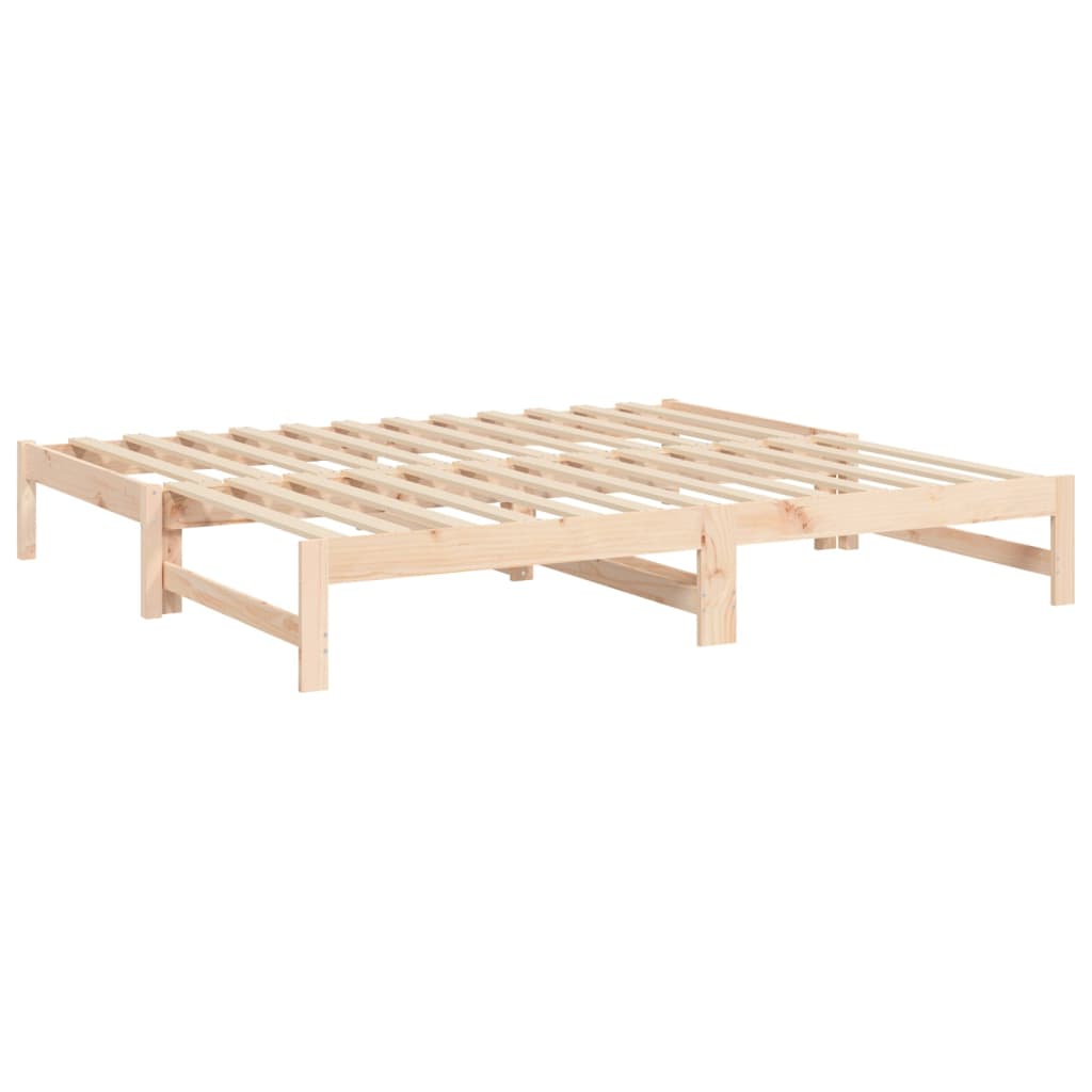 vidaXL Καναπές Κρεβάτι Συρόμενος 2x(90x190) εκ. Μασίφ Ξύλο Πεύκου