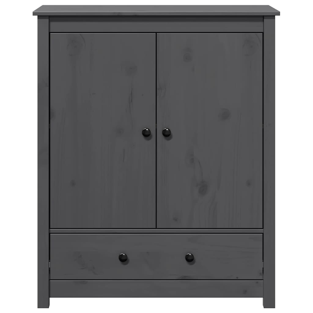 vidaXL Ντουλάπι Γκρι 83 x 41,5 x 100 εκ. από Μασίφ Ξύλο Πεύκου