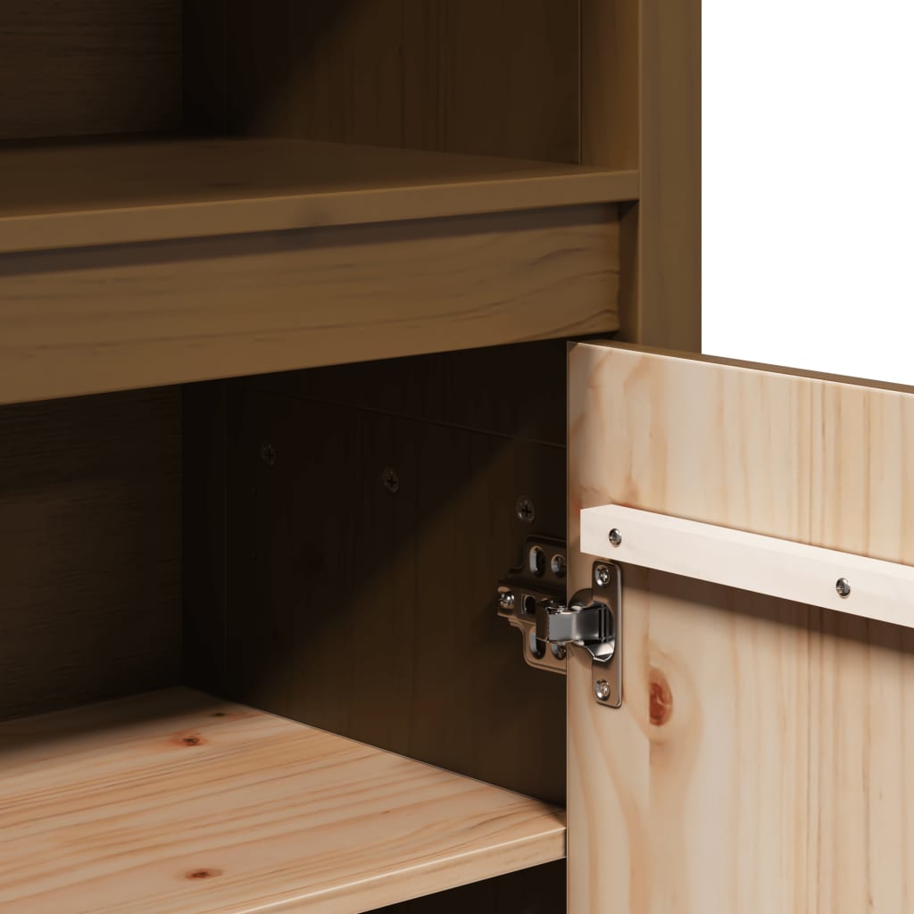 vidaXL Ντουλάπι Ψηλό Καφέ Μέλι 80x35x154 εκ. από Μασίφ Ξύλο Πεύκου