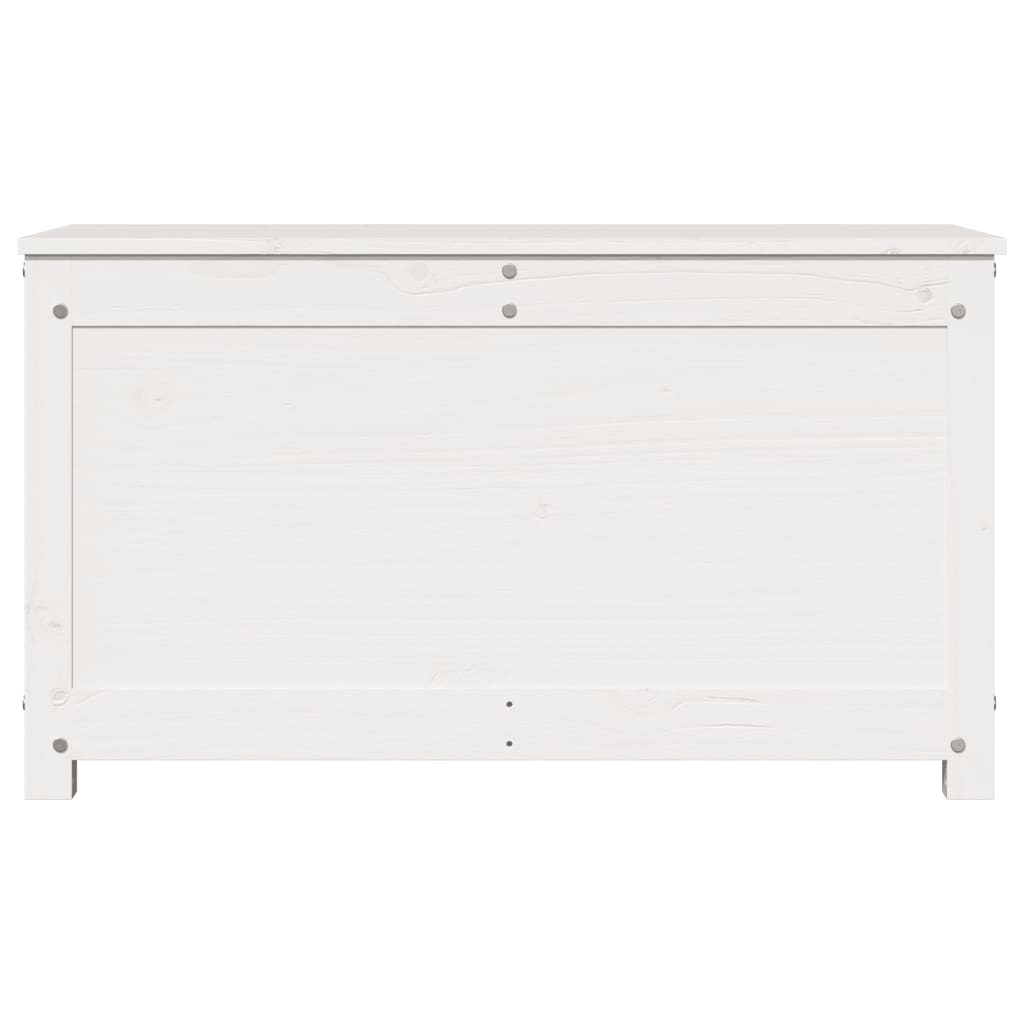 vidaXL Κουτί Αποθήκευσης Λευκό 80x40x45,5 εκ από Μασίφ Ξύλο Πεύκου