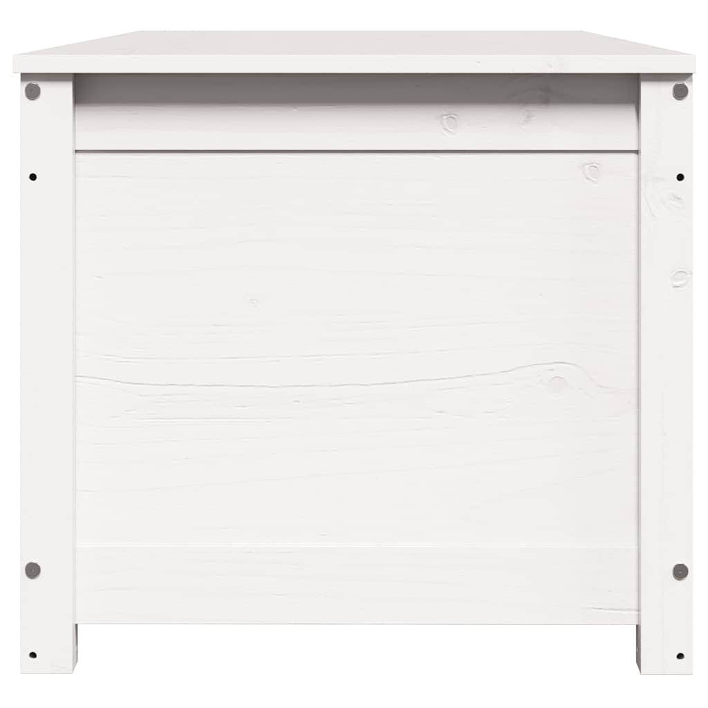 vidaXL Κουτί Αποθήκευσης Λευκό 80x40x45,5 εκ από Μασίφ Ξύλο Πεύκου