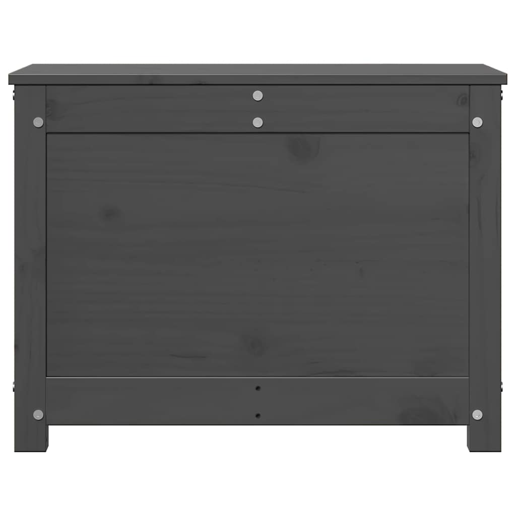 vidaXL Κουτί Αποθήκευσης Μαύρο 60x32x45,5 εκ από Μασίφ Ξύλο Πεύκου