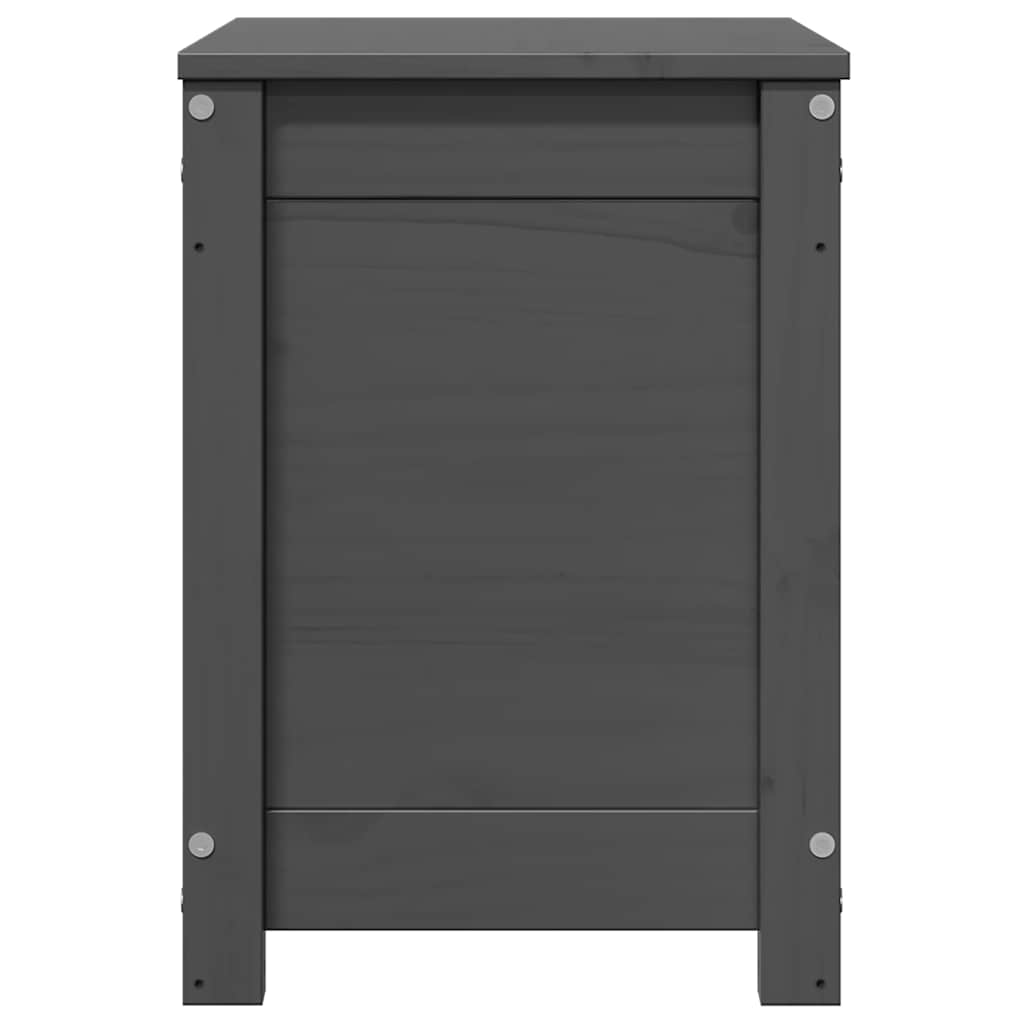 vidaXL Κουτί Αποθήκευσης Μαύρο 60x32x45,5 εκ από Μασίφ Ξύλο Πεύκου