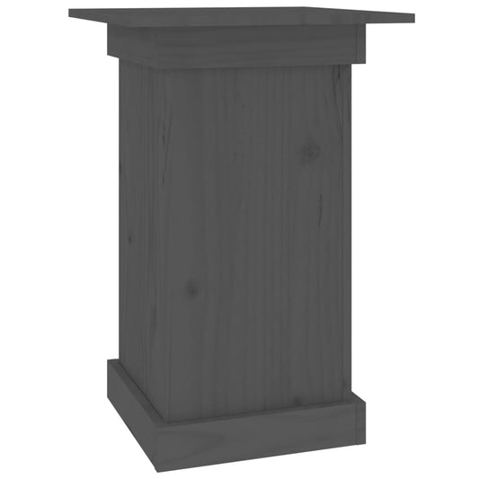 vidaXL Βάση Λουλουδιών Γκρι 50x27x10 εκ. από Μασίφ Ξύλο Πεύκου