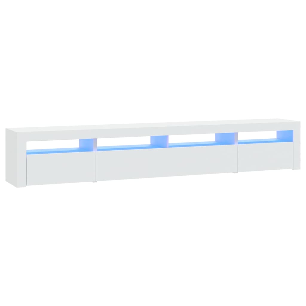 vidaXL Έπιπλο Τηλεόρασης με LED Λευκό 240x35x40 εκ.