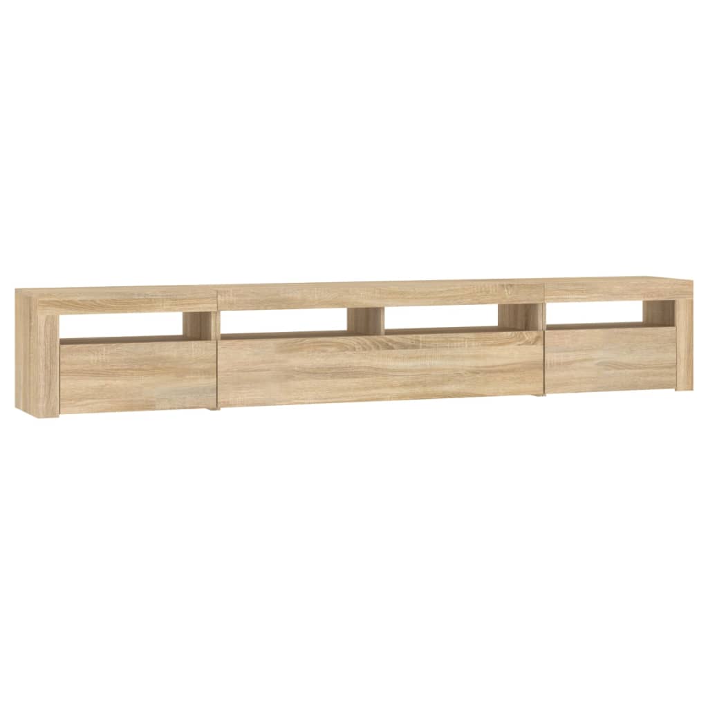 vidaXL Έπιπλο Τηλεόρασης με LED Sonoma Δρυς 240 x 35 x 40 εκ.