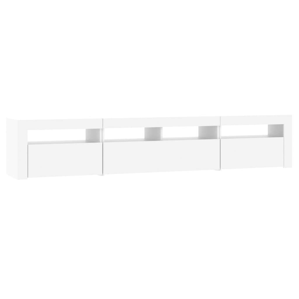 vidaXL Έπιπλο Τηλεόρασης με LED Λευκό 210x35x40 εκ.