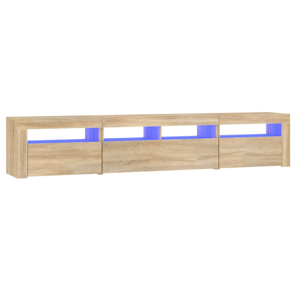vidaXL Έπιπλο Τηλεόρασης με LED Sonoma Δρυς 210x35x40 εκ.