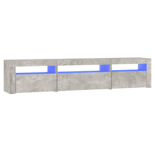 vidaXL Έπιπλο Τηλεόρασης με LED Γκρι Σκυροδέματος 195x35x40 εκ.