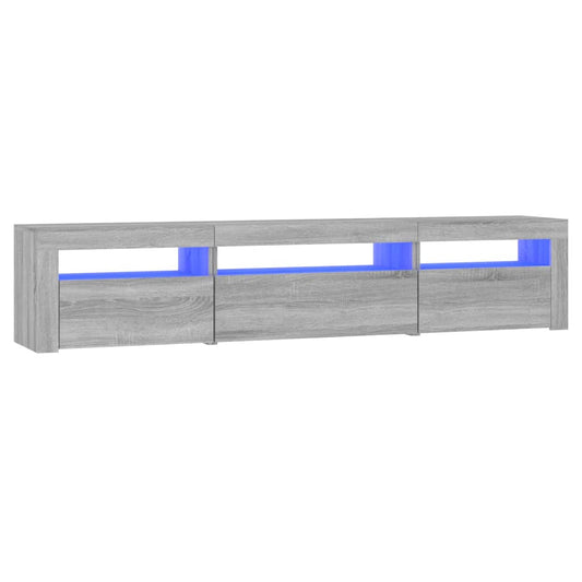 vidaXL Έπιπλο Τηλεόρασης με LED Γκρι Sonoma 195x35x40 εκ.