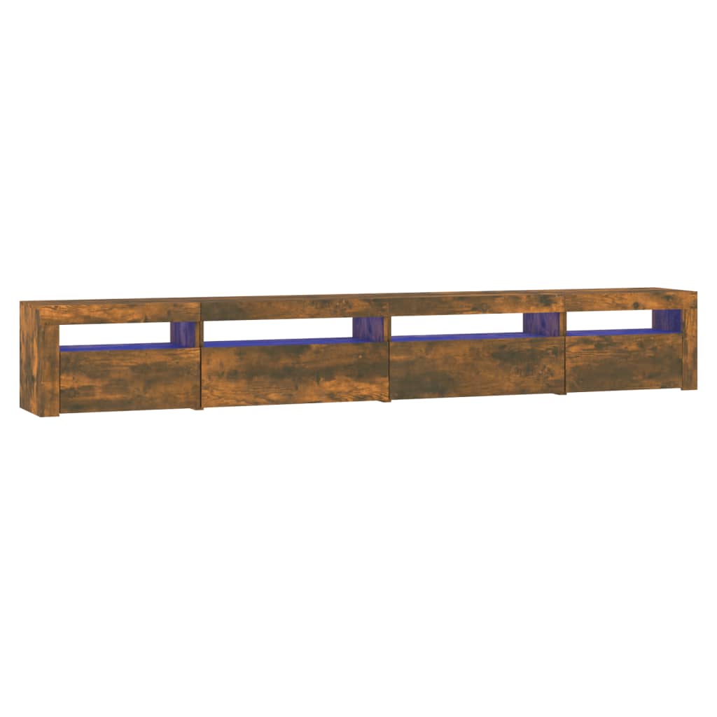 vidaXL Έπιπλο Τηλεόρασης με LED Καπνιστή Δρυς 270x35x40 εκ.