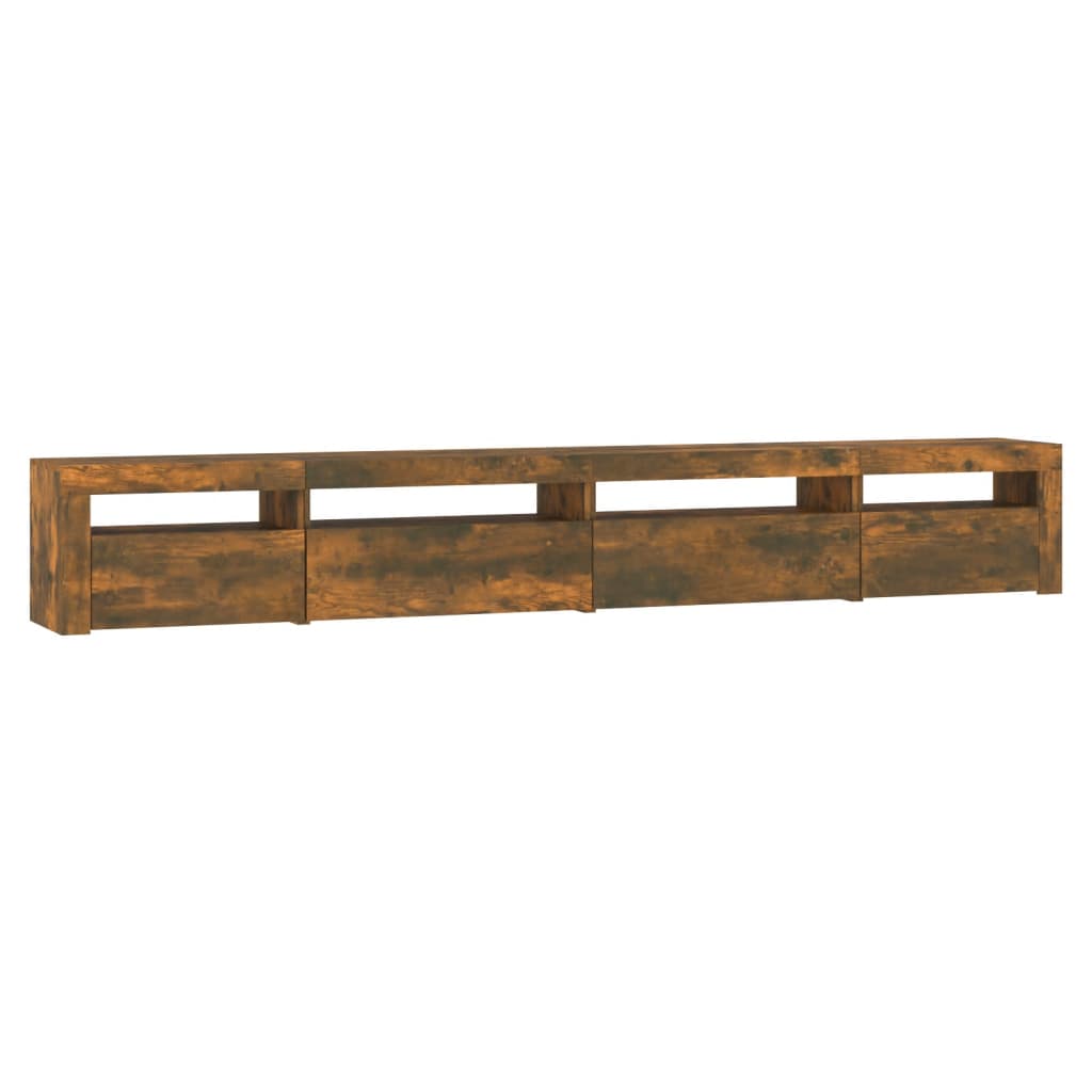 vidaXL Έπιπλο Τηλεόρασης με LED Καπνιστή Δρυς 270x35x40 εκ.
