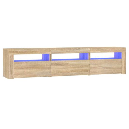 vidaXL Έπιπλο Τηλεόρασης με LED Sonoma Δρυς 180x35x40 εκ.