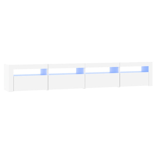 vidaXL Έπιπλο Τηλεόρασης με LED Λευκό 240x35x40 εκ.