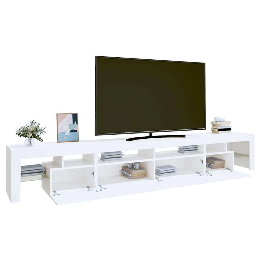 vidaXL Έπιπλο Τηλεόρασης με LED Λευκό 260 x 36,5 x 40 εκ.