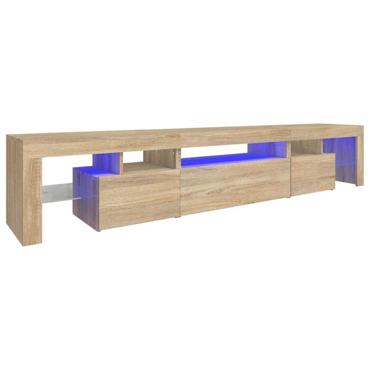 vidaXL Έπιπλο Τηλεόρασης με LED Sonoma Δρυς 215x36,5x40 εκ.