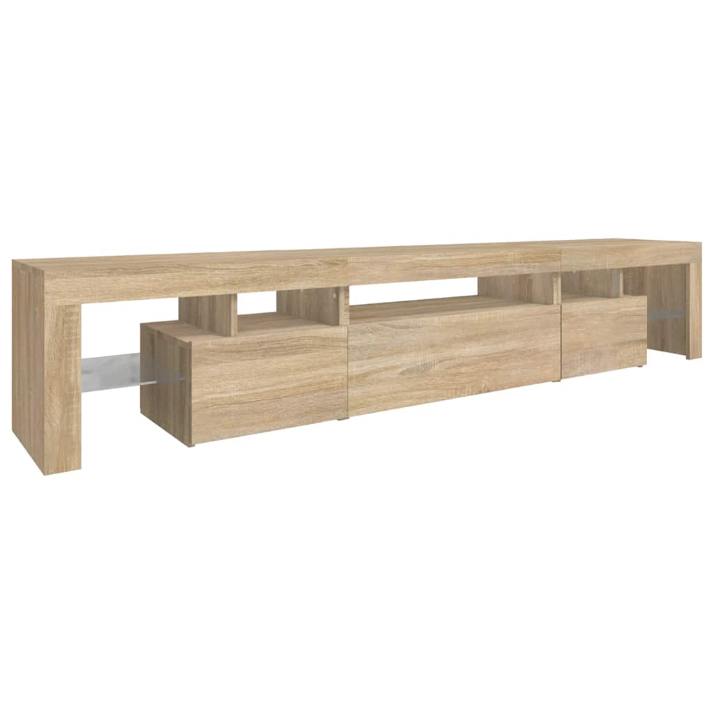 vidaXL Έπιπλο Τηλεόρασης με LED Sonoma Δρυς 215x36,5x40 εκ.