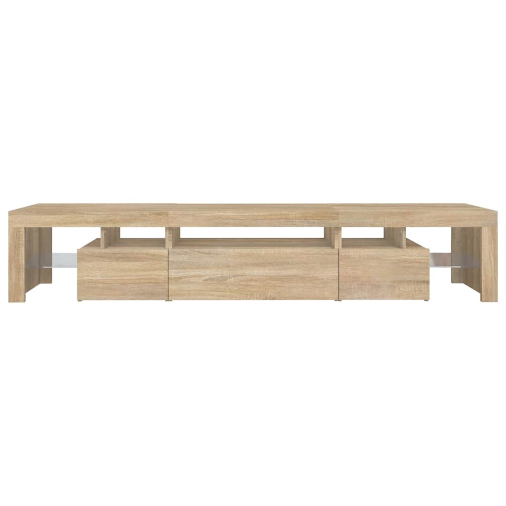 vidaXL Έπιπλο Τηλεόρασης με LED Sonoma Δρυς 215x36,5x40 εκ.