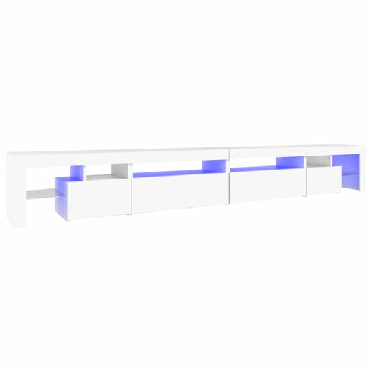 vidaXL Έπιπλο Τηλεόρασης με LED Λευκό 290 x 36,5 x 40 εκ.