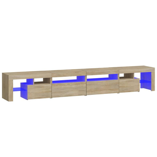 vidaXL Έπιπλο Τηλεόρασης με LED Sonoma Δρυς 260x36,5x40 εκ.