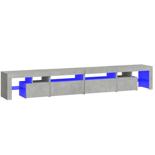 vidaXL Έπιπλο Τηλεόρασης με LED Γκρι Σκυροδέματος 260x36,5x40 εκ.