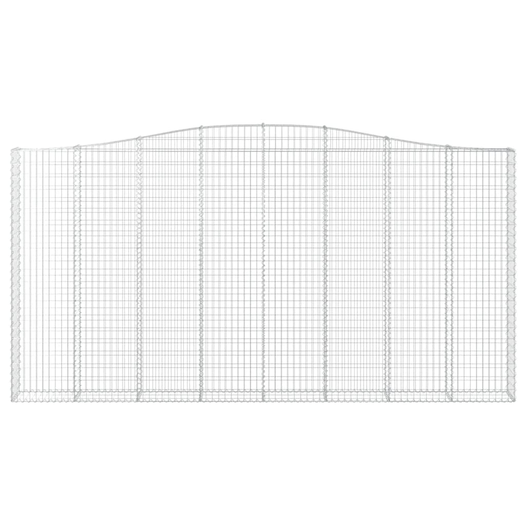 vidaXL Συρματοκιβώτιο Τοξωτό 400x30x200/220εκ. από Γαλβανισμένο Χάλυβα
