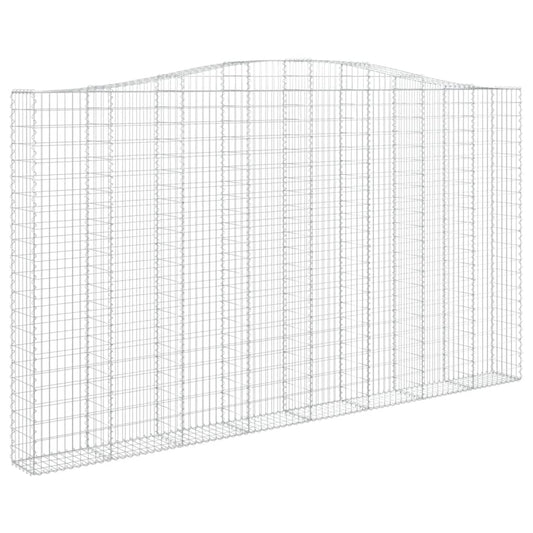 vidaXL Συρματοκιβώτιο Τοξωτό 400x30x220/240εκ. από Γαλβανισμένο Χάλυβα