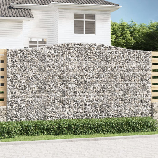vidaXL Συρματοκιβώτιο Τοξωτό 400x30x220/240εκ. από Γαλβανισμένο Χάλυβα