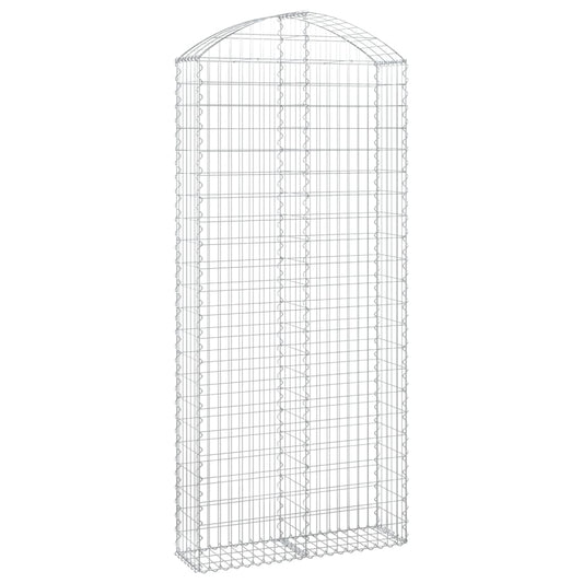 vidaXL Συρματοκιβώτιο Τοξωτό 100x30x220/240εκ. από Γαλβανισμένο Χάλυβα