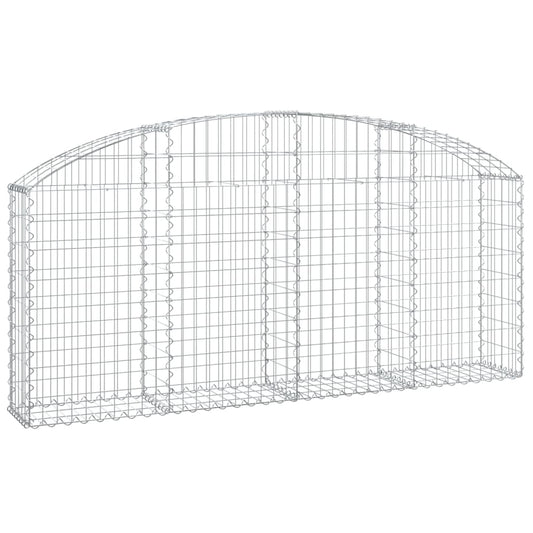 vidaXL Συρματοκιβώτιο Τοξωτό 200x30x80/100εκ. από Γαλβανισμένο Χάλυβα