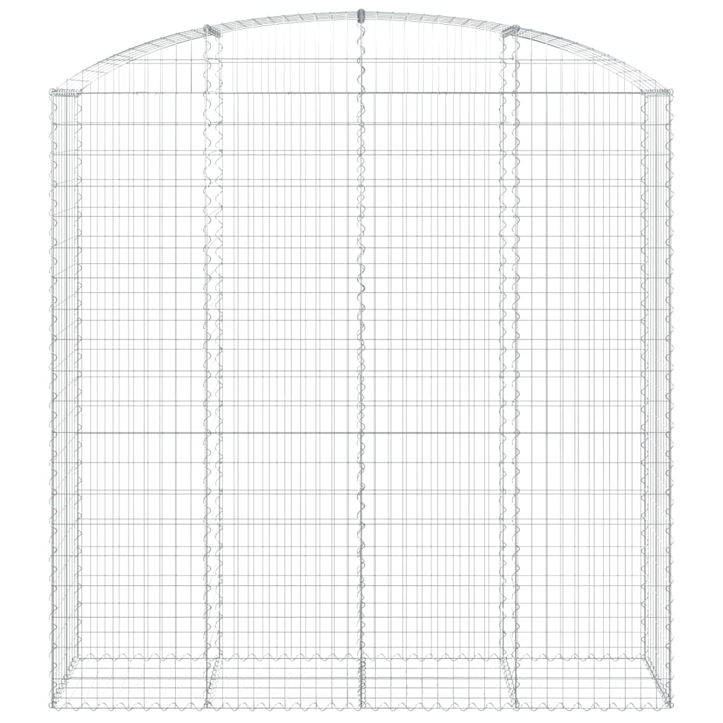 vidaXL Συρματοκιβώτιο Τοξωτό 200x50x200/220εκ. από Γαλβανισμένο Χάλυβα