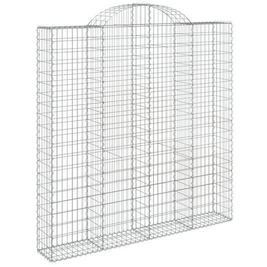 vidaXL Συρματοκιβώτιο Τοξωτό 200x30x200/220εκ. από Γαλβανισμένο Χάλυβα