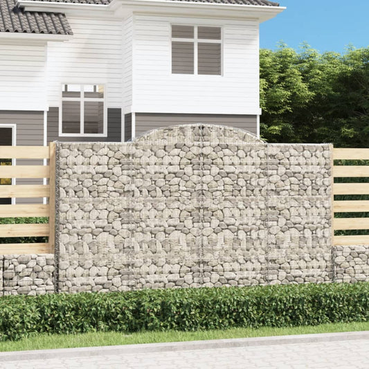 vidaXL Συρματοκιβώτιο Τοξωτό 300x30x180/200εκ. από Γαλβανισμένο Χάλυβα
