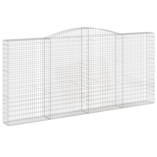 vidaXL Συρματοκιβώτιο Τοξωτό 400x30x180/200εκ. από Γαλβανισμένο Χάλυβα