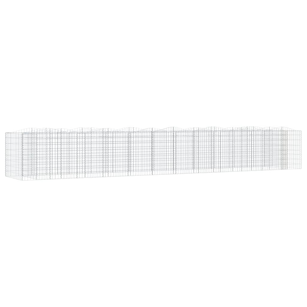 vidaXL Συρματοκιβώτιο Τοξωτό 600x100x100 εκ. από Γαλβανισμένο Σίδερο