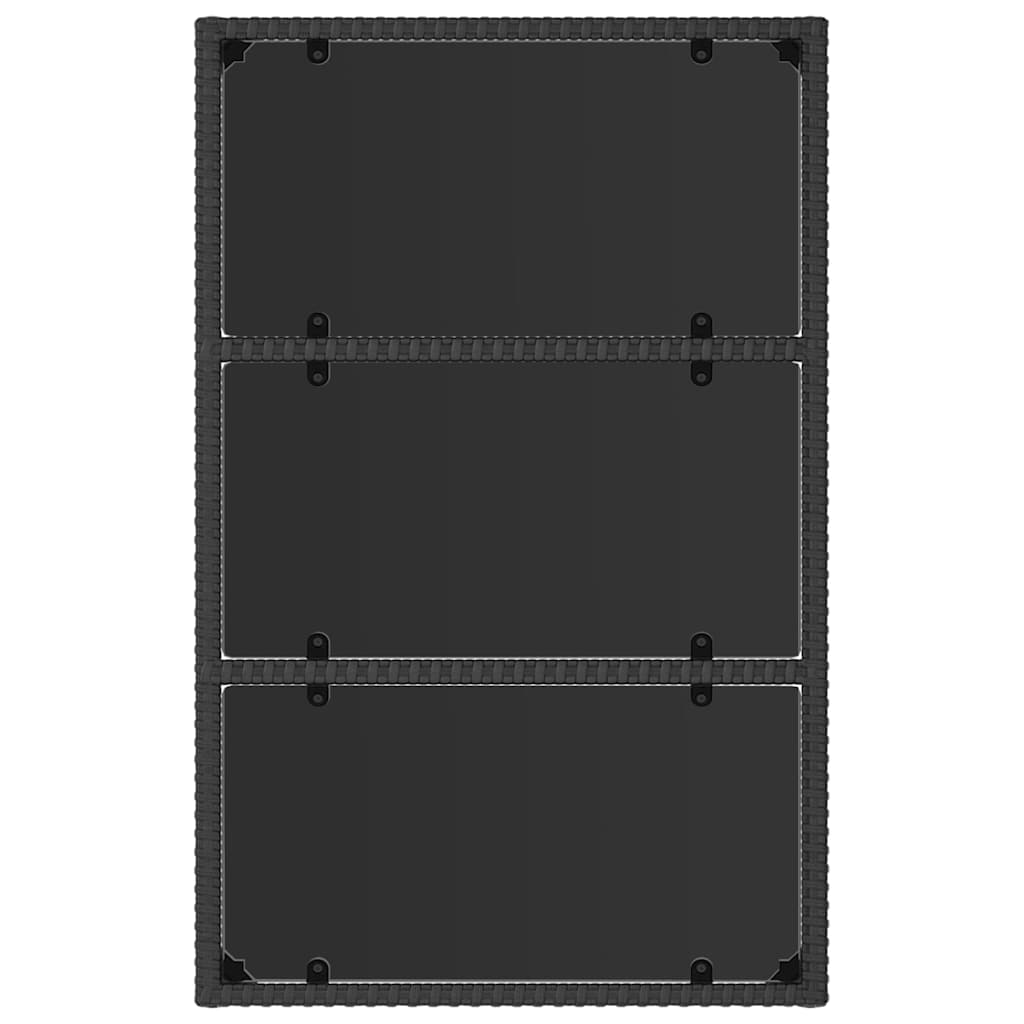 vidaXL Σαλόνι Κήπου Σετ 4 Τεμαχίων Μαύρο Συνθετικό Ρατάν με Μαξιλάρια