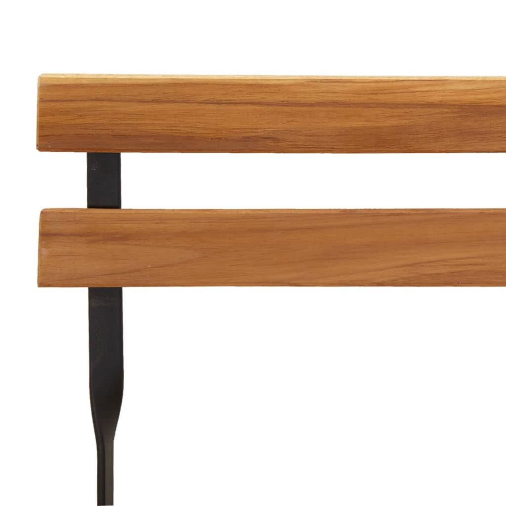 vidaXL Σετ Τραπεζαρίας Bistro Πτυσσόμενο 5 τεμ. Μασίφ Ακακία & Ατσάλι