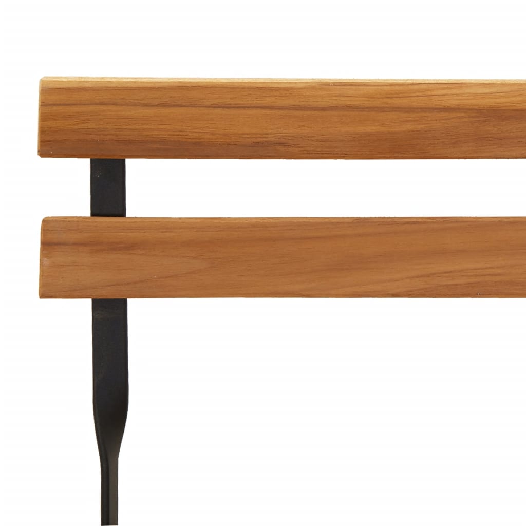 vidaXL Σετ Τραπεζαρίας Bistro Πτυσσόμενο 7 τεμ. Μασίφ Ακακία & Ατσάλι