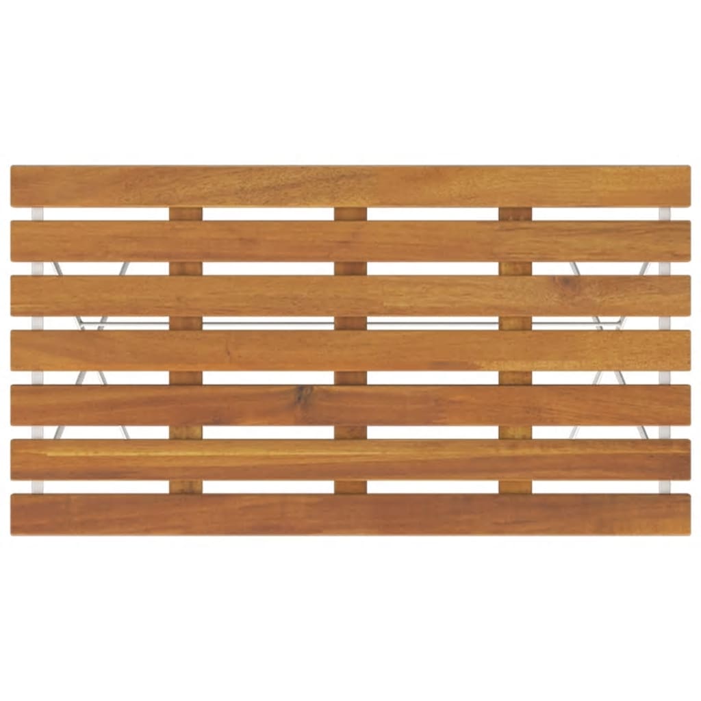 vidaXL Σετ Τραπεζαρίας Bistro Πτυσσόμενο 5 τεμ. Μασίφ Ακακία & Ατσάλι