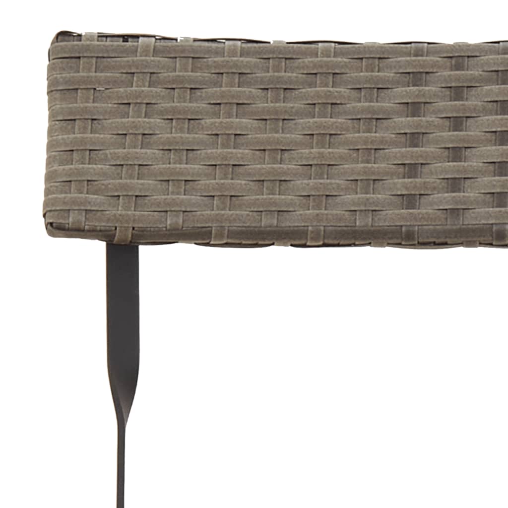 vidaXL Καρέκλες Bistro Πτυσσόμενες 8 τεμ Γκρι Συνθετικό Ρατάν & Ατσάλι