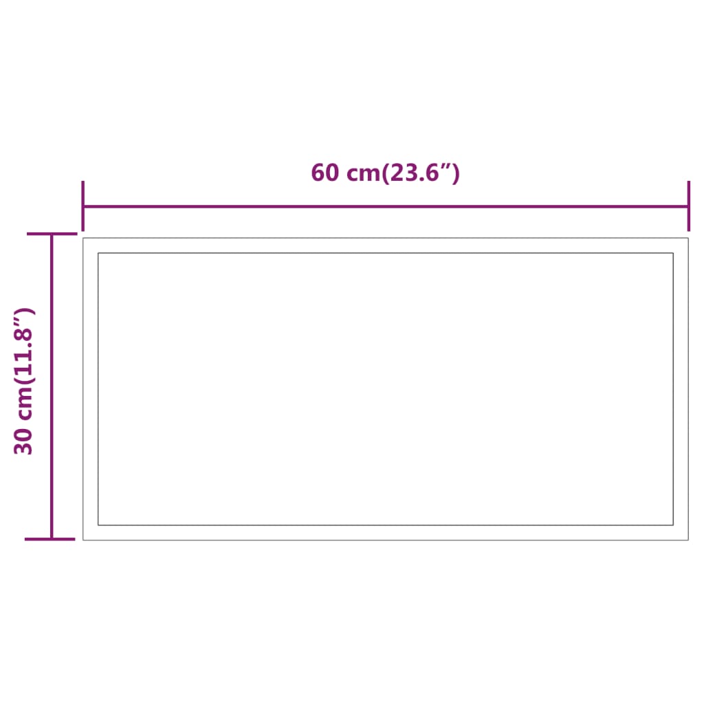 vidaXL Καθρέφτης Μπάνιου με LED 30x60 εκ.