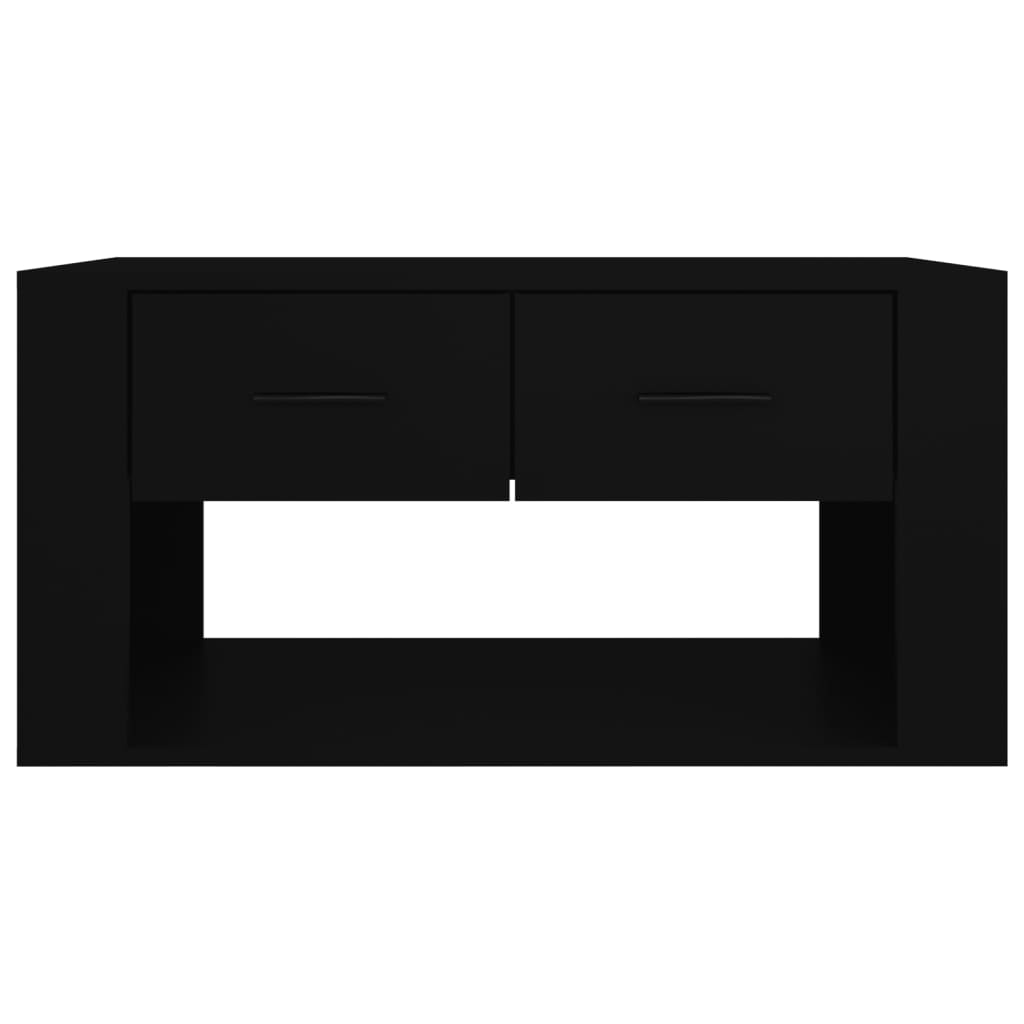 vidaXL Τραπεζάκι Σαλονιού Μαύρο 80x50x40 εκ. Επεξεργασμένο Ξύλο