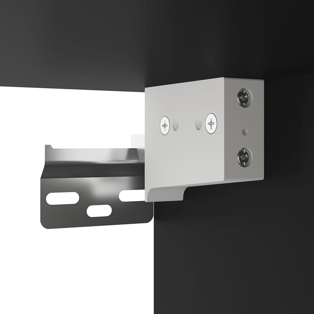 vidaXL Έπιπλο Τηλεόρασης Επιτοίχιο Μαύρο 40x34,5x40 εκ.