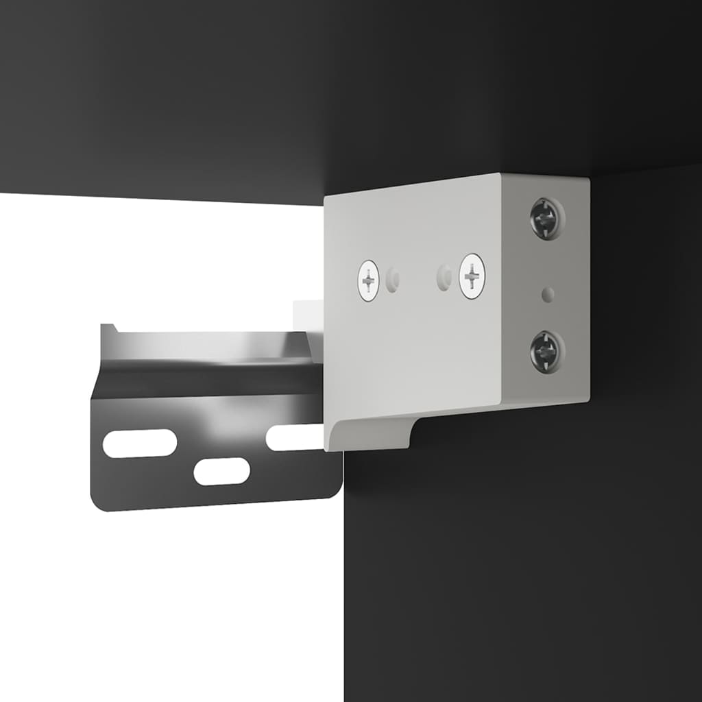 vidaXL Ντουλάπια Τηλεόρασης Επιτοίχια 2 τεμ. Μαύρα 40x34,5x40 εκ.