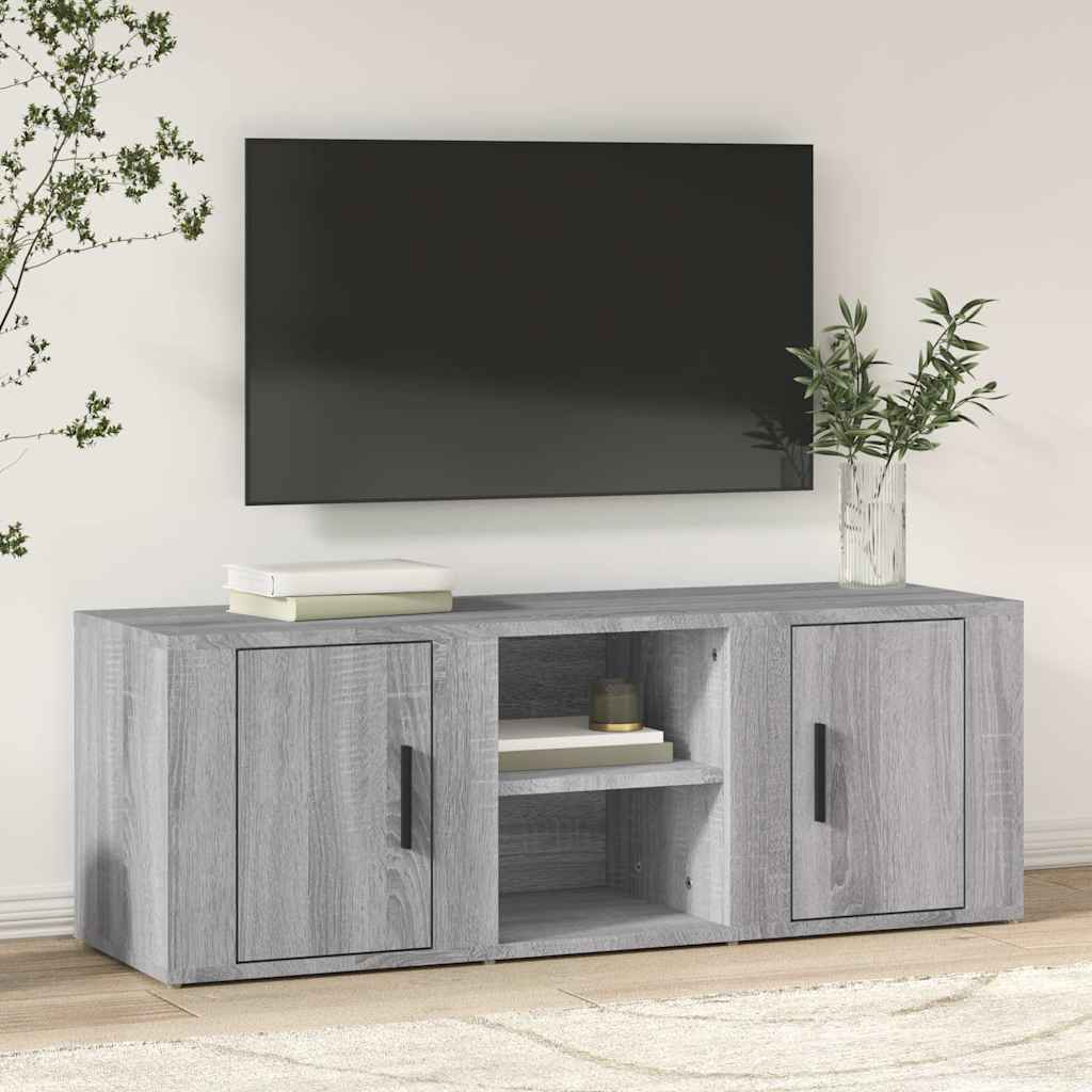 vidaXL Έπιπλο Τηλεόρασης Γκρι Sonoma 100x31,5x35 εκ. από Επεξεργ. Ξύλο