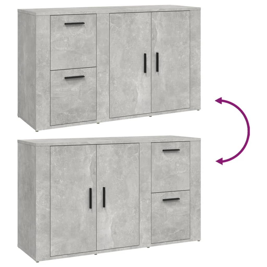 vidaXL Ντουλάπι Γκρι Σκυροδέματος 100x33x59,5 εκ. Επεξεργασμένο Ξύλο