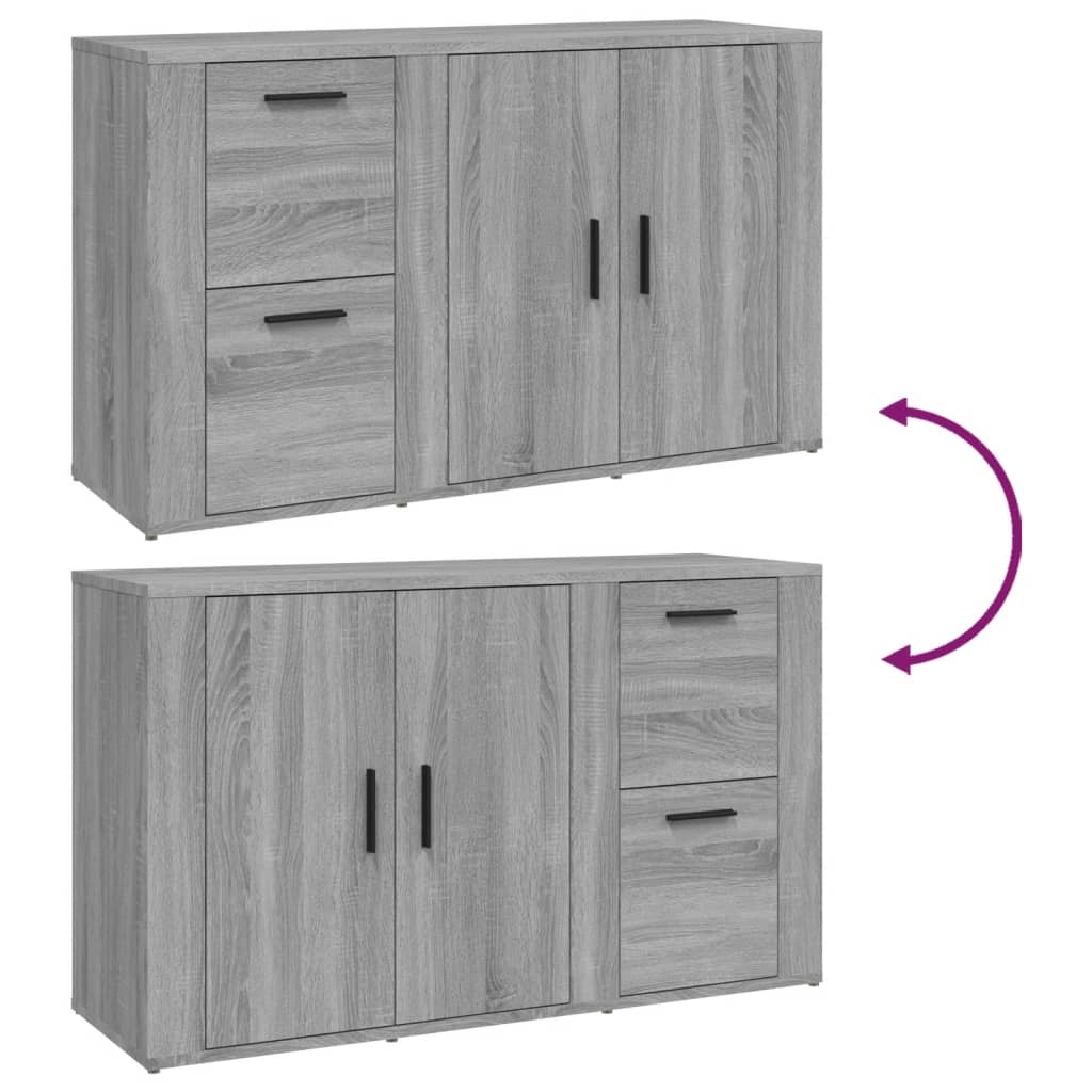 vidaXL Ντουλάπι Γκρι Sonoma 100x33x59,5 εκ. από Επεξεργασμένο Ξύλο